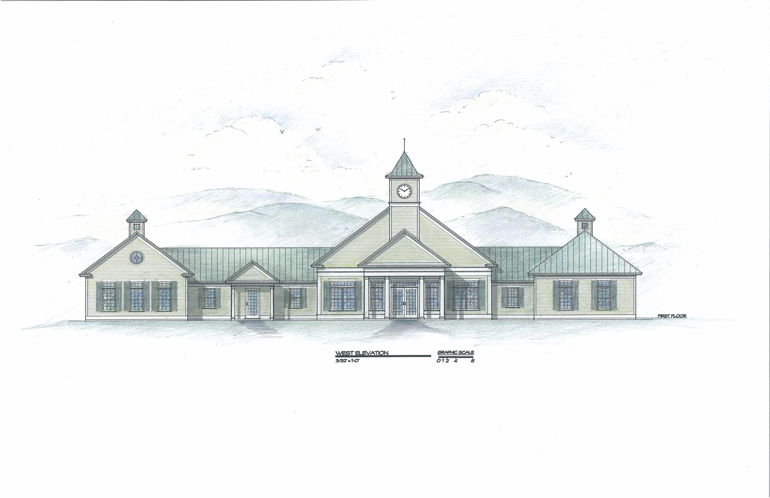 Stratton Mountain School drawing